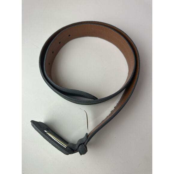 Lauren Ralph Lauren Genuine Leather Suede Graphite Gray Belt Size Large - Picture 6 of 9